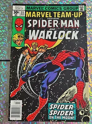 Buy Marvel Team-Up # 55 March 1977 Marvel Spider-Man Warlock John Byrne VF/VF+ • 11.03£