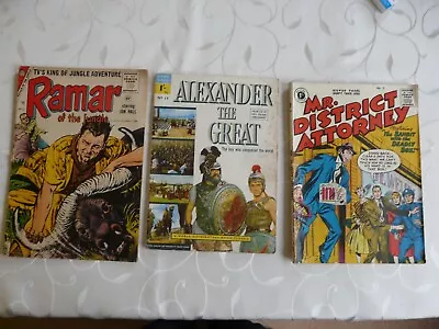 Buy 3 Comics: Mr District Attorney, Ramar Of The Jungle And Alexander The Great • 12£