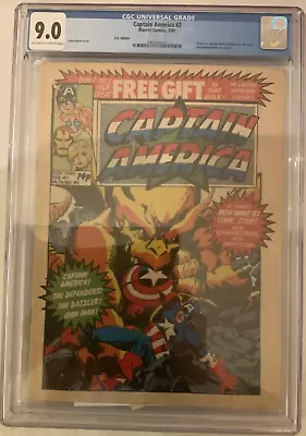 Buy Only 1 In The World Captain America Comic #2 Cgc 9.0 Free Gift Included Uk Ow-wp • 140£