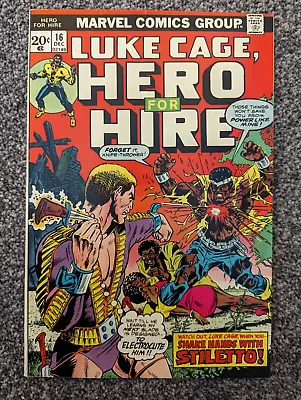 Buy Luke Cage Hero For Hire 16. Marvel 1973. 1st Appearance Of Stiletto • 14.98£