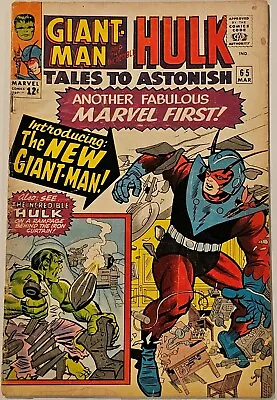 Buy Tales To Astonish #65 Mar 1965 Giant-Man & The Hulk - Complete Lower Grade • 12.64£