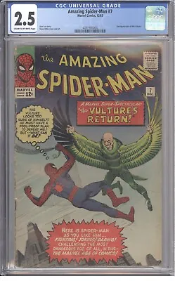 Buy Amazing Spider-Man #7 1963 CGC 2.5 2nd Appearance Of The Vulture • 354.79£