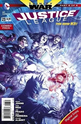 Buy Justice League #23 (NM)`13 Johns/ Reis (Digital Copy Sealed) • 4.95£