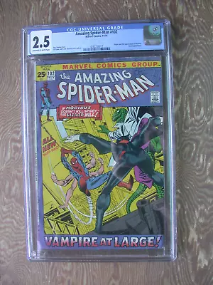Buy Amazing Spider-Man   #102   CGC 2.5   Origin And 2nd Appearance Of Morbius • 59.58£