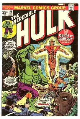 Buy Incredible Hulk #178 9.2 // Rebirth Of Adam Warlock Marvel Comics 1974 • 105.15£