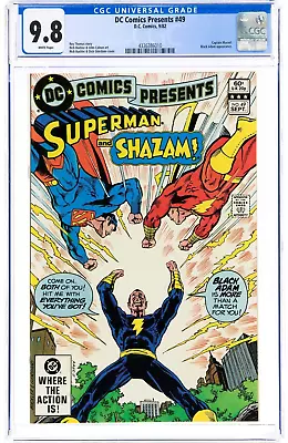 Buy DC Comics Presents 49 CGC 9.8 White Page Black Adam Shazam Superman Cover 1982 • 293.42£