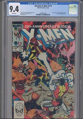 Buy Uncanny X-Men #175 CGC 9.4 1983 Marvel Comics Scott Summers Weds Nadelyne Pryor • 43.09£