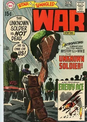 Buy DC Comics Star Spangled War 151 1st App Unknown Soldier 1970 Comic Grade VG+ 4.5 • 25.38£