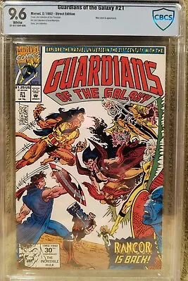 Buy Guardians Of The Galaxy 21 CBCS 9.6 Wp 1992 Marvel Comics Jim Valentino Cover  • 94.60£