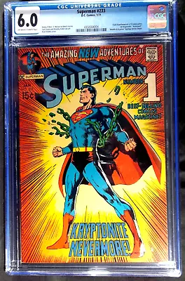 Buy Superman #233 CGC 6.0  Neal Adams Cover Vintage DC Comics 1971 • 263.83£