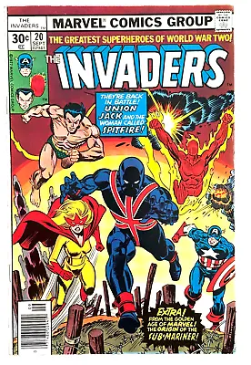 Buy The Invaders #20 - 1st Full App Union Jack II - Marvel 1977 - Approx. A 7.0 • 6.41£