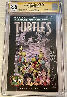 Buy Teenage Mutant Ninja Turtles #62 CGC 8.0 SS Signature Series Eastman Sketch • 160.63£