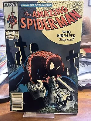 Buy 1988 Marvel Comics # 308 The Amazing SPIDER-MAN NEWSSTAND ISSUE MINT • 52.23£