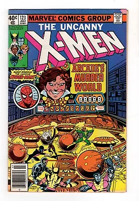 Buy Uncanny X-Men #123, FN/VF 7.0, Arcade, Spider-Man • 25.58£