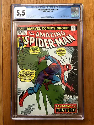 Buy Marvel Comics - Amazing Spider-man #128 - 1974 Cgc 5.5 Classic Romita Snr. Cover • 78£