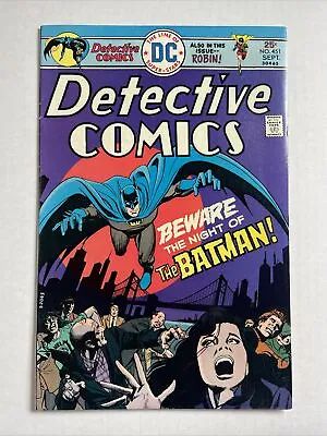 Buy Detective Comics #451 F 1975 DC Comics Batman Robin • 10.32£