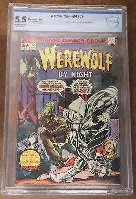 Buy 1975 Marvel   Werewolf By Night   # 32  1st Moon Knight   CBCS 5.5 • 476.36£