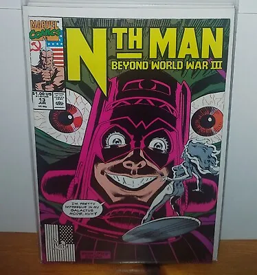 Buy Nth Man #13 Female Herald Silver Surfer Nova Galactus Cover! Marvel Comics 1990 • 2.99£