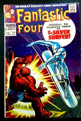 Buy FANTASTIC FOUR #55 (October 1966) Marvel Comic (4th Silver Surfer) D • 69.99£