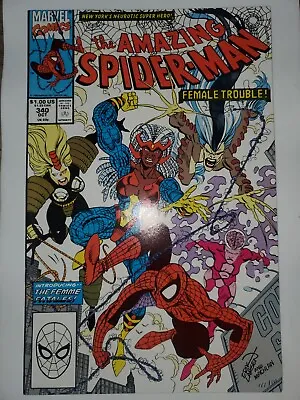 Buy Amazing Spider-Man #340 1st App Of Femme Fatales - Larsen Art - 1990 - 9.4 NM • 4.79£