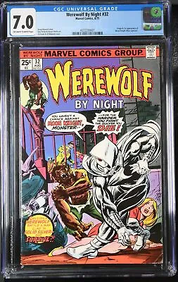Buy Werewolf By Night #32 CGC FN/VF 7.0 1st Moon Knight Marc Spector! Marvel 1975 • 759.78£