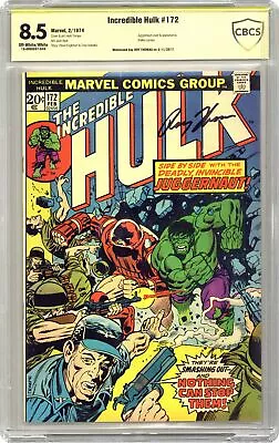 Buy Incredible Hulk #172 CBCS 8.5 SS Thomas 1974 18-089E087-049 • 108.58£