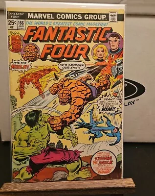 Buy FANTASTIC FOUR #166 (Marvel Comics 1976) Classic Hulk Vs. Thing Battle • 13.06£