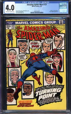 Buy Amazing Spider-man #121 Cgc 4.0 Ow/wh Pages //  Death  Of Gwen Stacy 1973 • 219.87£
