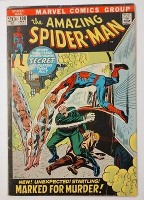 Buy Amazing Spider-Man #108  1st App Of SHA SHAN  1972  HOT KEY Complete Reader Copy • 9.49£