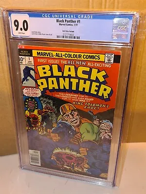 Buy Black Panther #1 Cgc 9.0 White Pages Jack Kirby 1977 Marvel (sa) • 89.99£