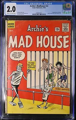 Buy Archie's Madhouse #22 CGC GD 2.0 1st Appearance Of Sabrina Teen Age Witch! • 378.97£