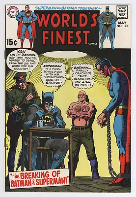Buy World's Finest Comics #193 Vf/nm 9.0 - Batman & Superman Prisoner's! - 1970 • 51.39£