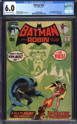 Buy Batman #232 Cgc 6.0 Ow/wh Pages // 1st Appearance Of Ra's Al Ghul Dc Comics 1971 • 483.72£
