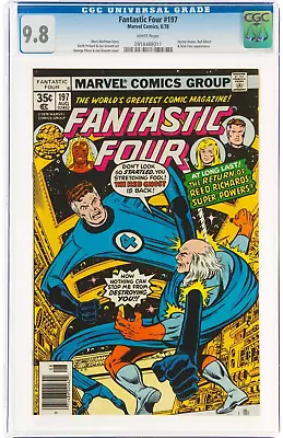 Buy 🔥Fantastic Four #197 CGC 9.8 WP NM/MT Marvel Comics 1977 Doctor Doom Bronze Age • 134.93£