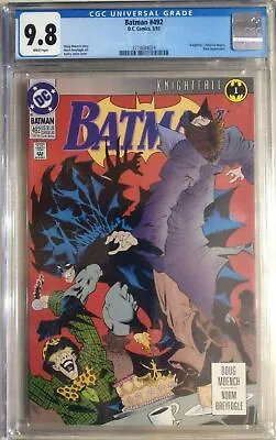 Buy Batman 492 CGC 9.8 Knightfall Batman DC Comics 1993 Bane 1st Print Direct • 104.55£