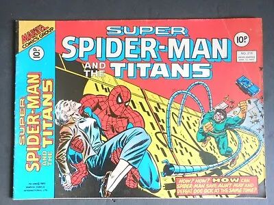 Buy SUPER SPIDER-MAN And THE TITANS Comic No. 218 13 April 1977 Marvel 36 Pages • 4.45£