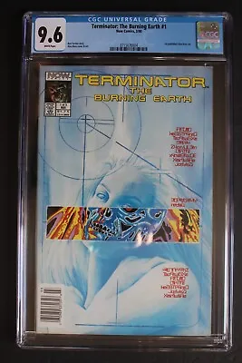 Buy Terminator Burning Earth #1 Skynet 1990 1st ALEX ROSS Work NEWSSTAND CGC 9.6 • 90.67£