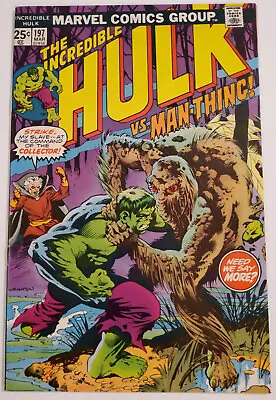 Buy The Incredible Hulk  #197, Vs Man-Thing, VF+ Marvel Comic • 47.44£