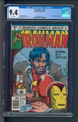 Buy Iron Man #128 CGC 9.4 Whtie Pages Demon In A Bottle • 275.94£
