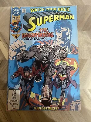 Buy DC Comics Watch Your Back Superman #58 Aug 1991 The Bloodhounds • 5£