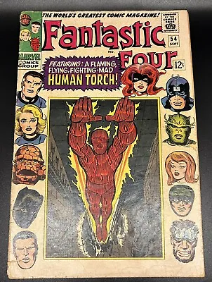 Buy 🔥Fantastic Four #54 (1966) - Whosoever Finds The Evil Eye! Stan Lee Jack Kirby • 19.99£