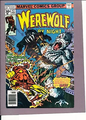 Buy Werewolf By Night 43 W Iron Man Last Issue 1977 VF/NM 9.0/VF+ 8.5 • 13.63£