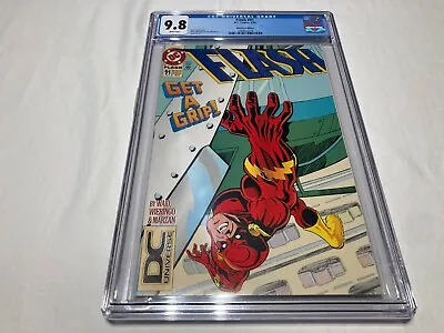 Buy Flash 91 CGC 9.8 NM/M White Pages DC Logo Variant 1st Cameo App Of Impulse • 94.87£