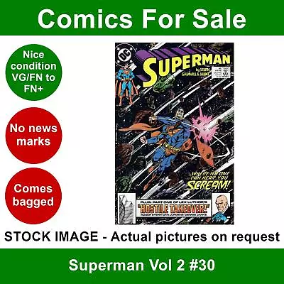 Buy DC Superman Vol 2 #30 Comic - VG/FN+ 01 April 1989 • 3.99£