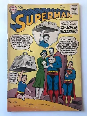 Buy SUPERMAN #140  1st BLUE KRYPTONITE ,  BIZARRO SUPERGIRL;  ORIGIN BIZARRO JR.  #1 • 56.22£