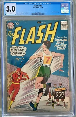 Buy The Flash #107 (1959) CGC 3.0 -- O/w To White Pages; Part 2 Of Grodd Trilogy • 246.58£