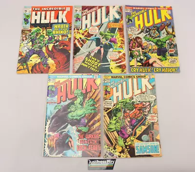 Buy Lot Of 5 Bronze Age Marvel Incredible Hulk Comics #124, 142, 150, 192 & 193 • 39.97£