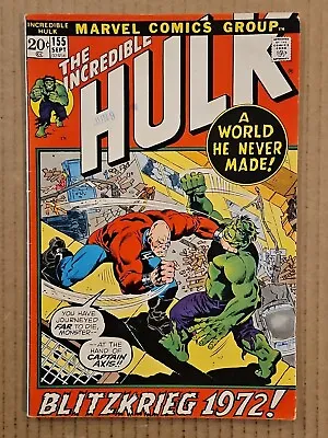 Buy Incredible Hulk #155 Marvel 1972 FN- • 11.82£