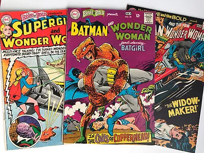 Buy WONDER WOMAN Brave And The Bold 63 78 87 BATMAN Supergirl BATGIRL Lot Of 3 DC • 85.93£