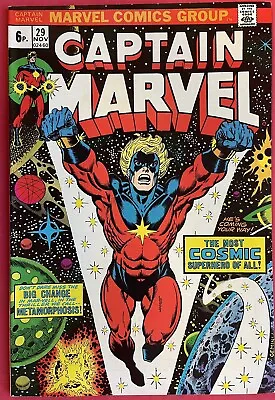 Buy Captain Marvel #29 (1973) Becomes  Protector Of The Universe  Thanos Apperance • 34.95£
